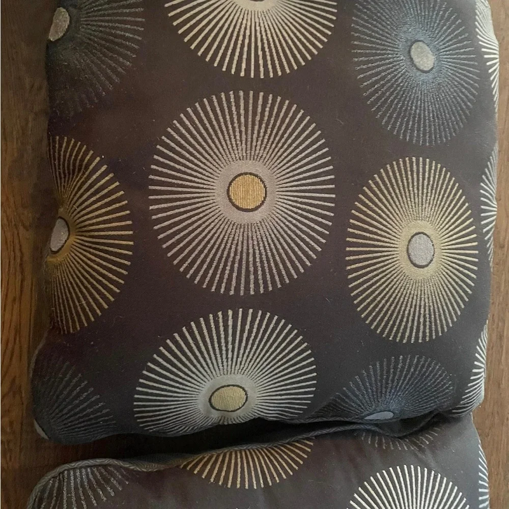 2 large throw pillows new dark gray FIRM PRICE